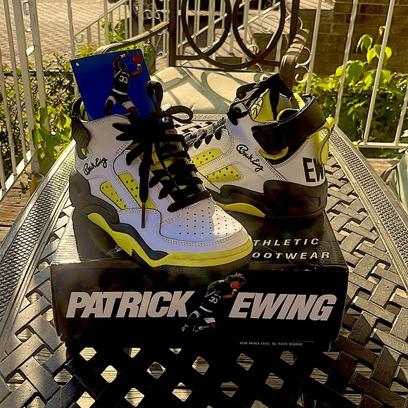Patrick Ewing size 5 white black lemon 37th
